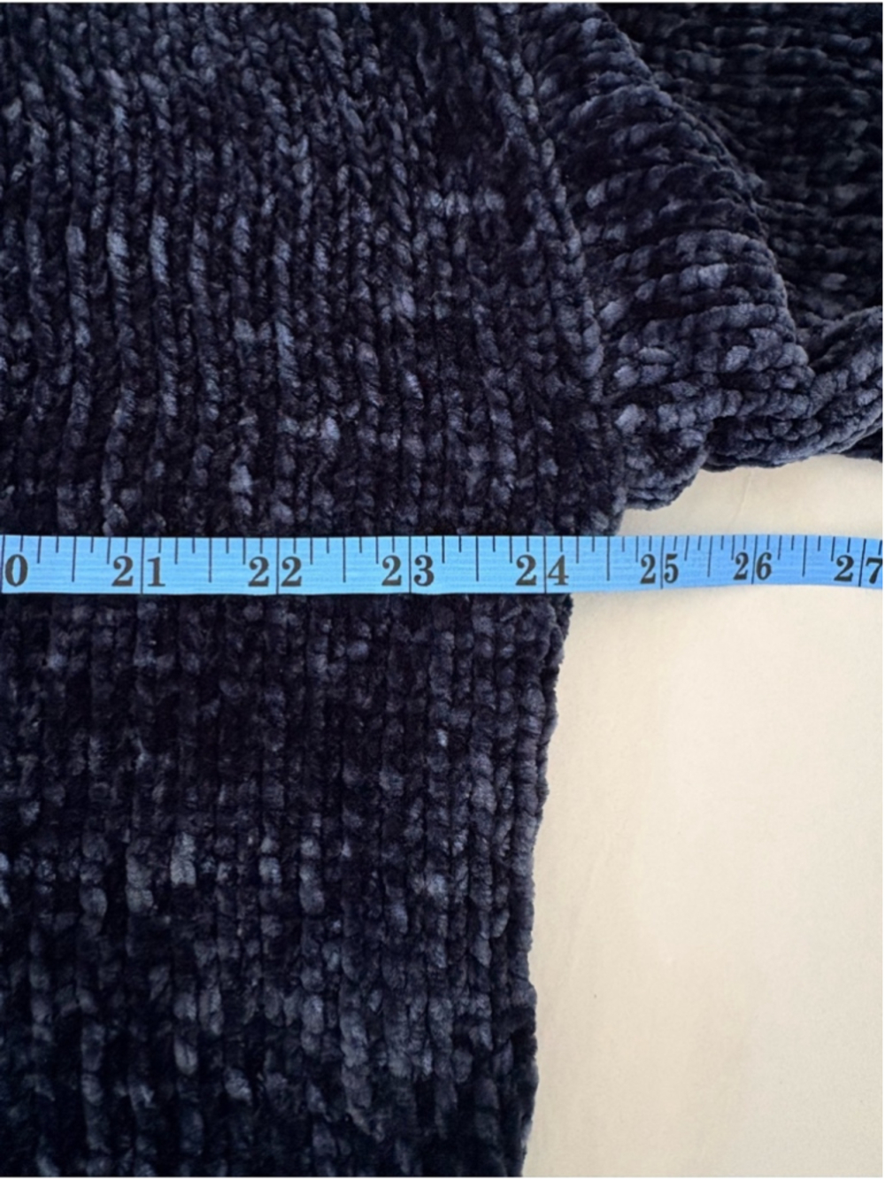 L.A. Hearts Chenille Sweater Sz M Navy EUC - Picture 7 of 8